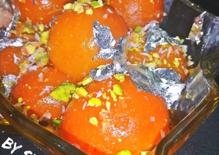 Eggless gulab jamon