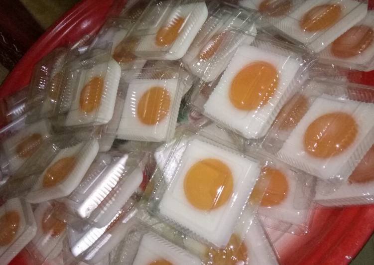 Puding unik bentuk Telur ceplok