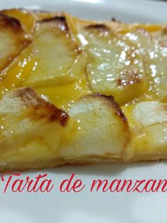 Una foto de Tarta de manzana y crema pastelera