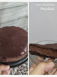 Foto resep 98- No Gelatin Cream cheese chocolate cake by Che nom di YouTube▶️