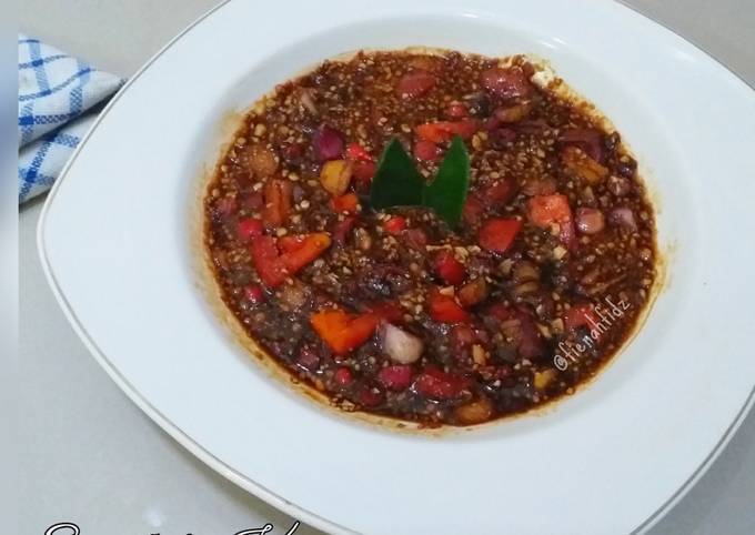 Cara Gampang Membuat Sambel Kecap bumbu kacang, Enak