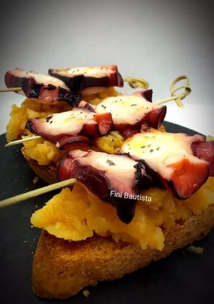 Una foto de Pincho o tapa de pulpo