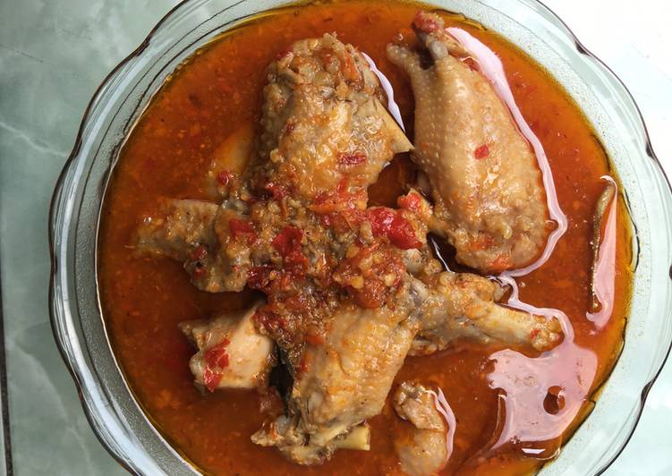 Ayam setan pedas mantab rumahan