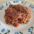 Conejo con arroz