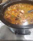 Crock pot leftover bone in ham lentil soup