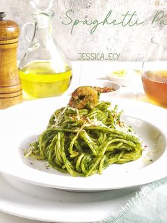 Foto resep Spinach Shrimp Creamy Pasta