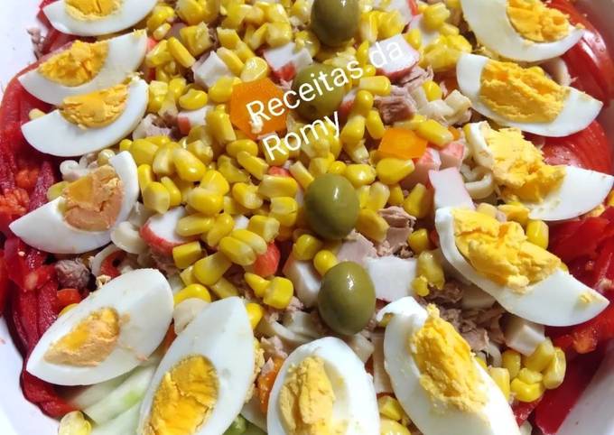 Salada De Massa Com Atum E Ovo Receita Por Romy Almeida Cookpad