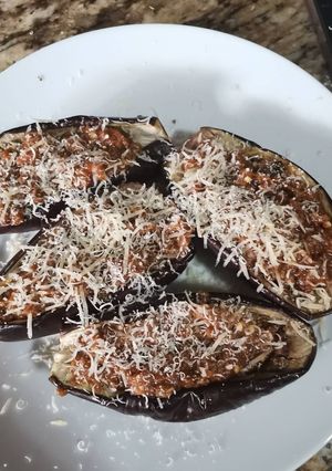 Una foto de Berenjenas rellenas en Air Fryer Anyestrella