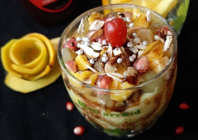 Recipe of Homemade Fruit custard Shots