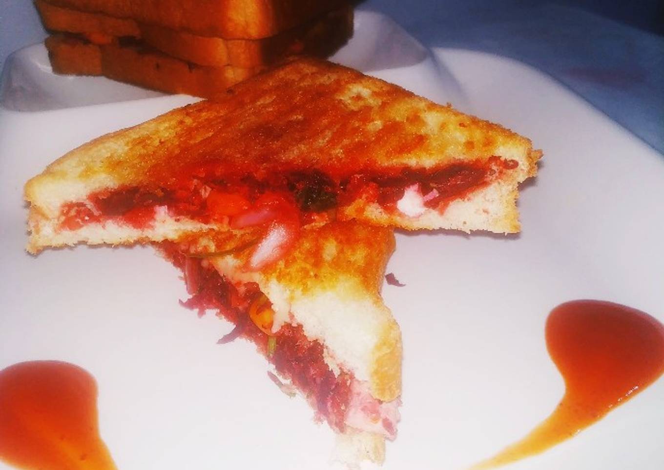 Beetroots sandwich