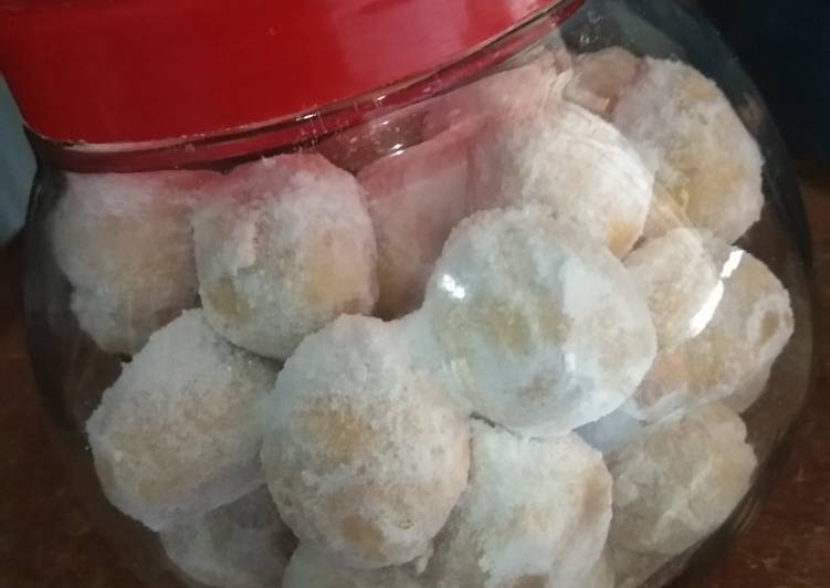 Resep &#34;Putri Salju&#34; full margarine, no cetakan, no mixer, no oven Anti Gagal