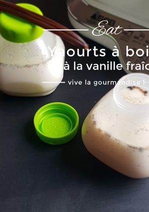 Une photo de Yaourts à boire à la vanille fraîche