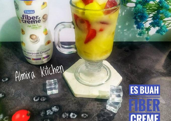 Wajib coba! Cara termudah buat Es Buah Fiber Creme👩‍🍳  lezat