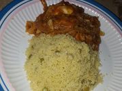A picture of couscous with cabbage
