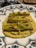 Puerros Asados con Salsa Romesco de Pimientos Italianos en Microondas …