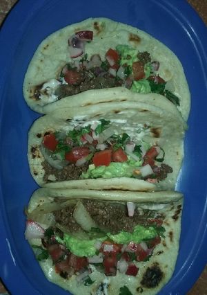 Una foto de Tacos de carne molida