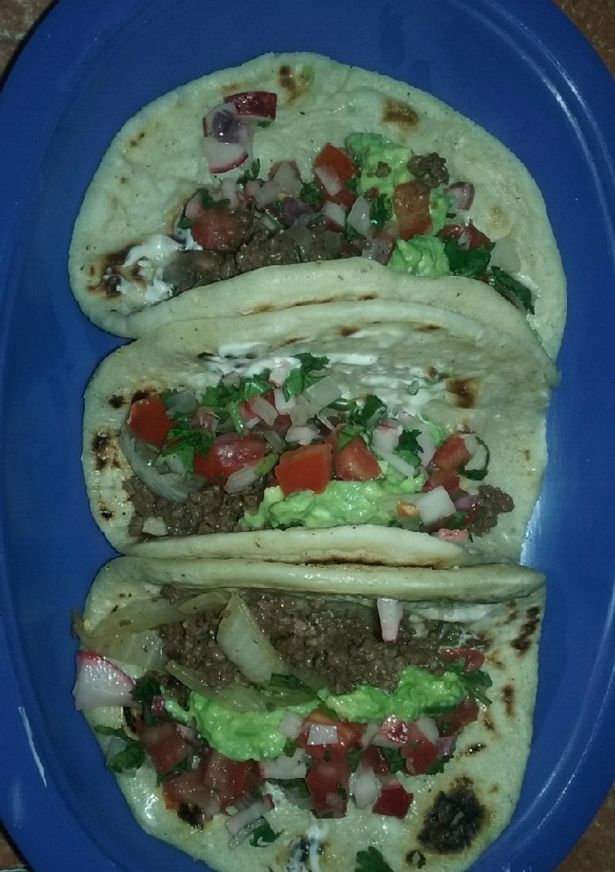 Una foto de Tacos de carne molida