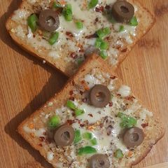 A picture of Cheese-Garlic Open Sandwich.