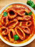Polenta di mare con guazzetto di totani