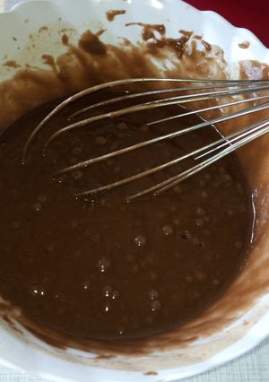 A picture of Chocolate cake batter.