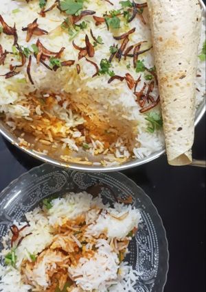 A picture of Vegetable layer biryani.