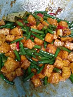 Foto resep Oseng kacang panjang tempe