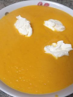 Una foto de Crema de calabaza light