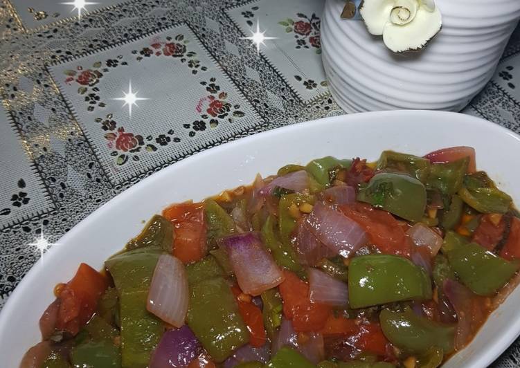 Recipe of Ultimate Chilli Garlic Capcicum