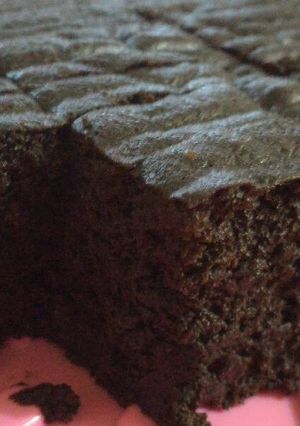 Foto resep Eggless Moist Chocolate Cake (Brownies like to be)