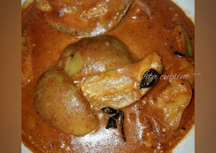 Langkah Langkah Memasak 👩‍🍳LAUK PAUK : PAJERI TERUNG BULAT yang Cepat