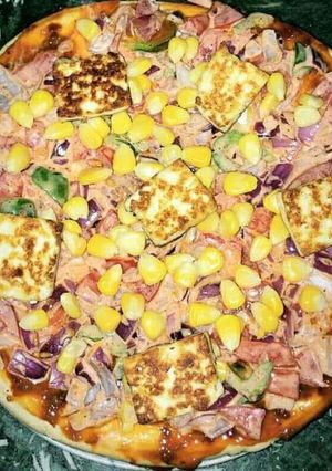 A picture of Paneer pizza.