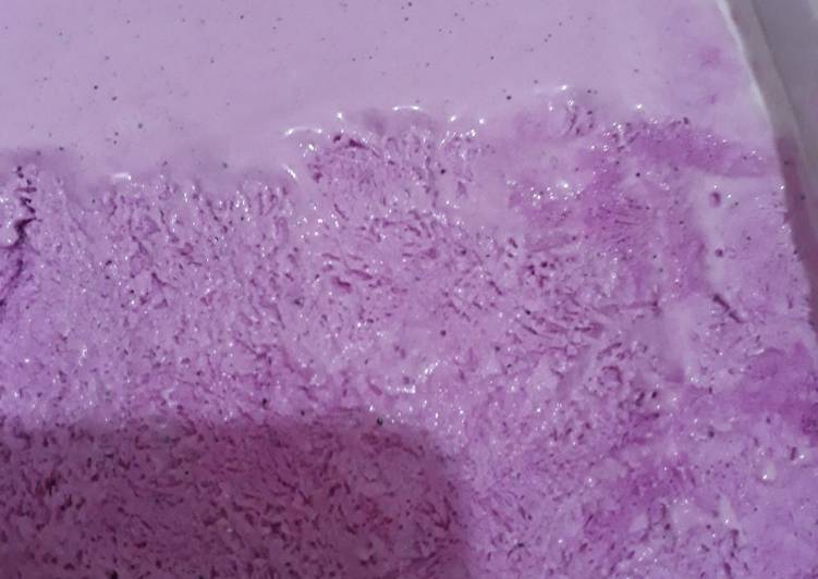 Langkah Mudah untuk Membuat Es cream buah naga home made Anti Gagal