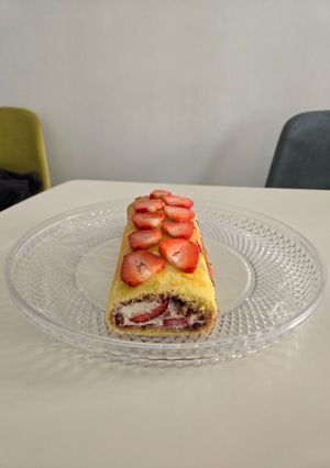Une photo de Roulé aux fraises