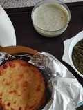Sarson ka Saag and Makki ki Roti Lassi Podina Chutney and Makkan