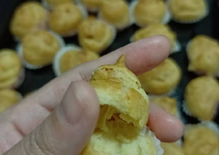 Bagaimana Membuat Mini Soes/sus with Vanilla &amp; Chocolate Vla yang Bisa Manjain Lidah