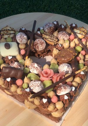 Une photo de Cœur chocolat / praliné