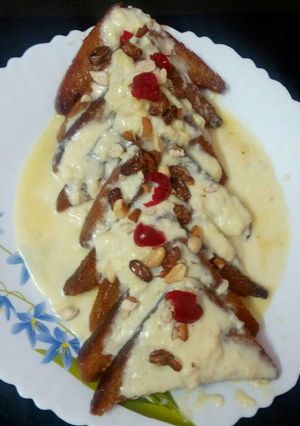 A picture of Shahi tukra.