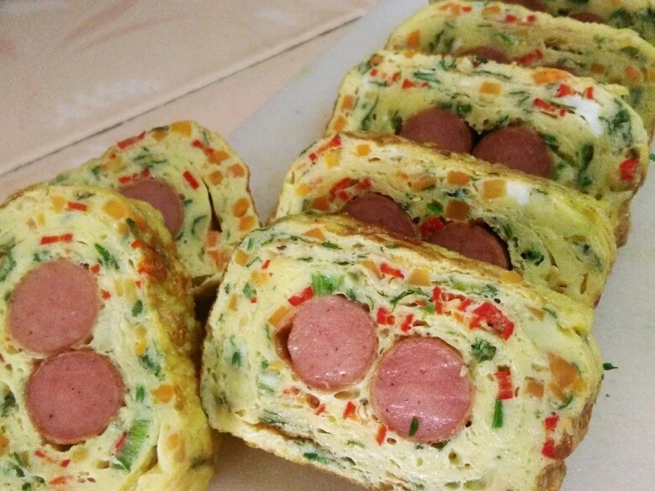Cara Gampang Membikin Resep Tamagoyaki Isi Sosis (Telur dadar gulung) yang Sempurna Anti Ribet, Mantap Sekali
