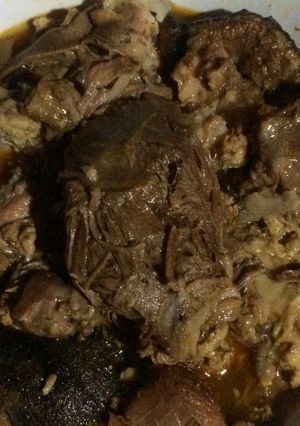 Una foto de Barbacoa de cabeza de res
