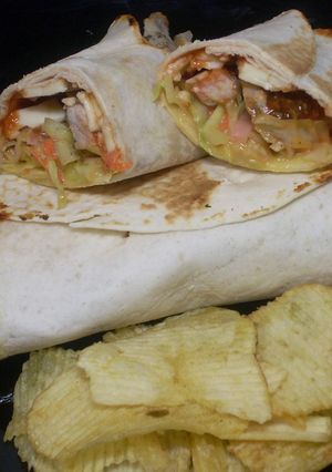Una foto de Wraps de lomo y coleslaw