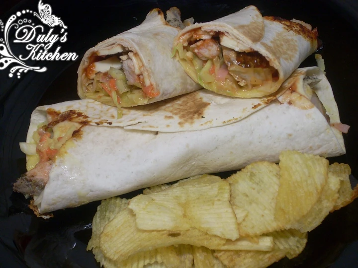 Receta Wraps de lomo y coleslaw  que Delicioso