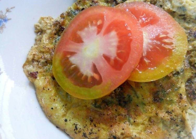 2).Telur Dadar Popeye Ala Anak Kos