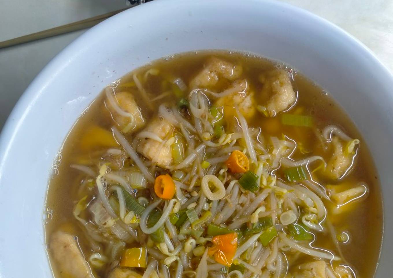 Sayur kecambah tahu
