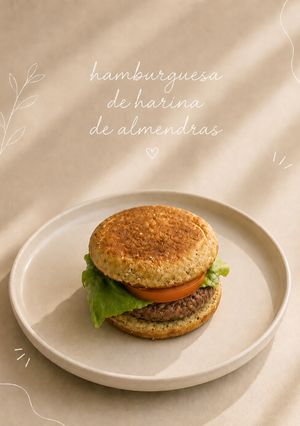 Una foto de Hamburguesa de pan de almendras