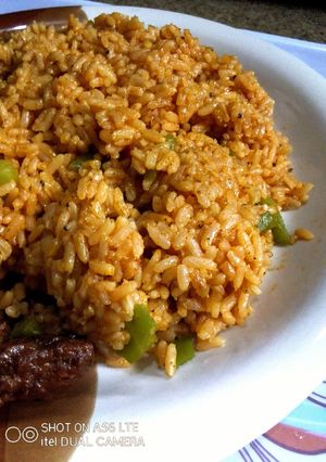 A picture of Black Pepper and Vegetable Jollof Rice.
