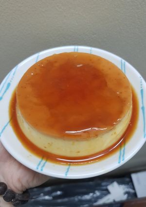 Hình của món Bánh flan- công thức số lượng nhỏ cho người mới tập làm.