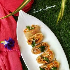 Semolina veg roll A picture of Semolina veg roll.