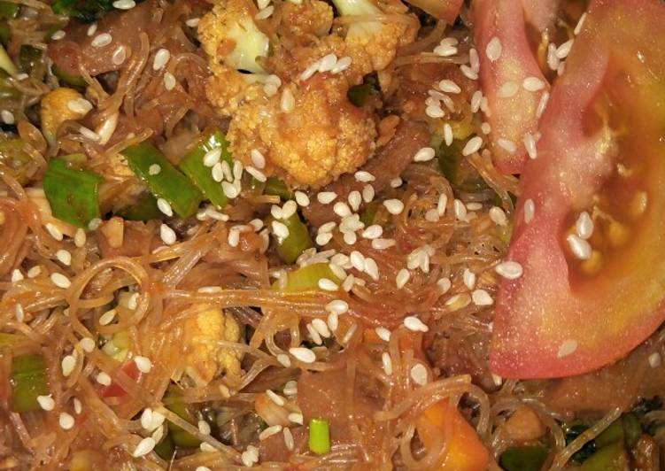 Bihun+ Bakso Goreng Pedas Manis 🍝