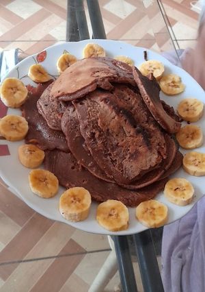 Una foto de Crepes o panqueques de chocolate