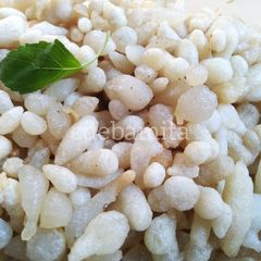 A picture of White boondi with lobia flour.